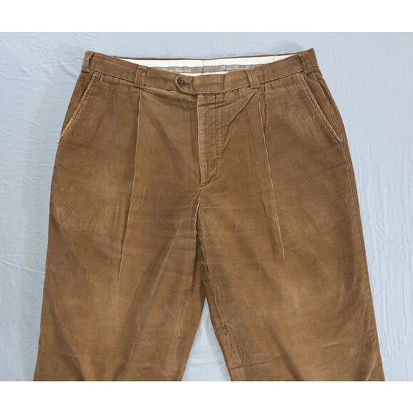 Linea Naturale 'Cashmere Corduroy' Single Pleat Super Soft Corduroy Pants. 38X34 - Picture 1 of 9